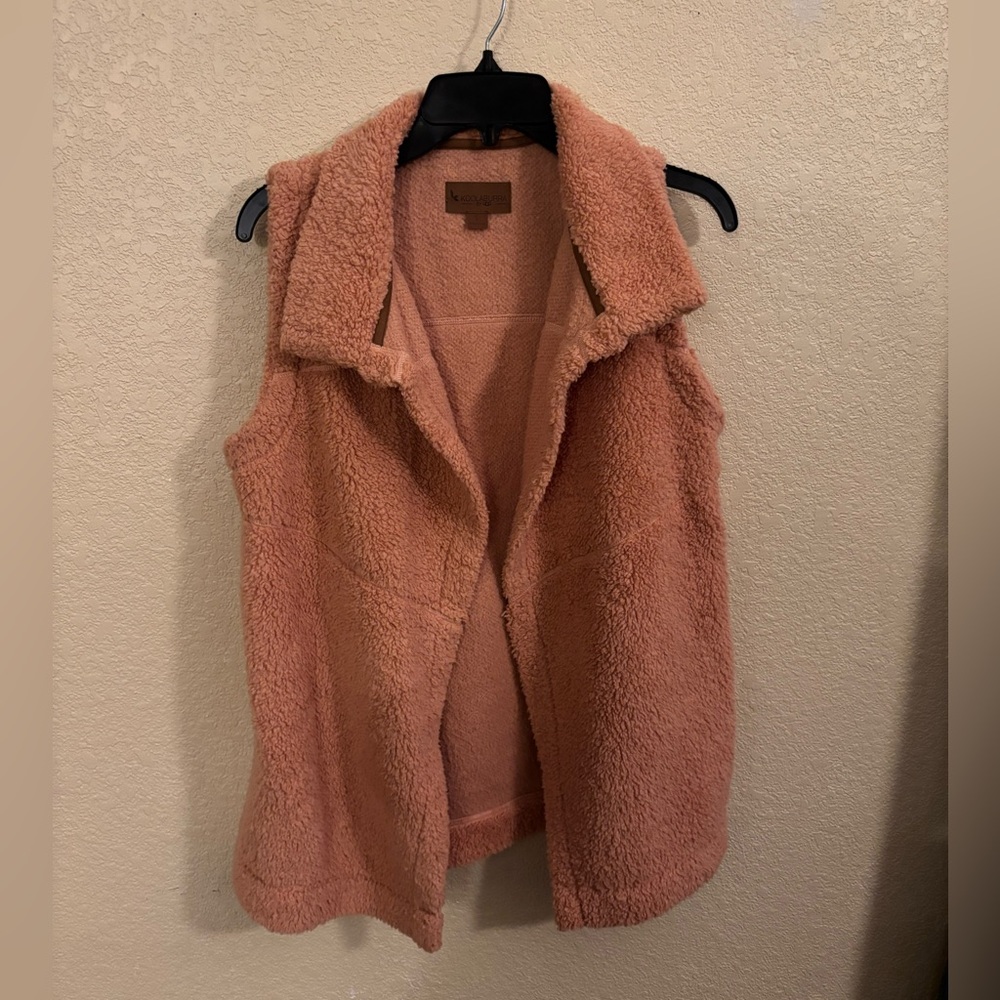 Koolaburra by UGG Women's Dusty Rose Pink Sherpa Fleece Vest, Sz S